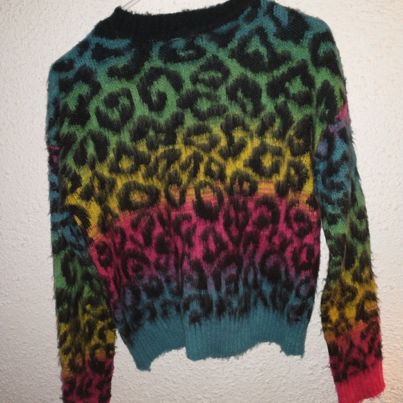 Rainbow animal print sweater - Picture 2 of 2